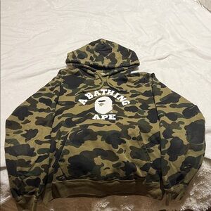 BAPE Green 1st Camo College Hoodie
